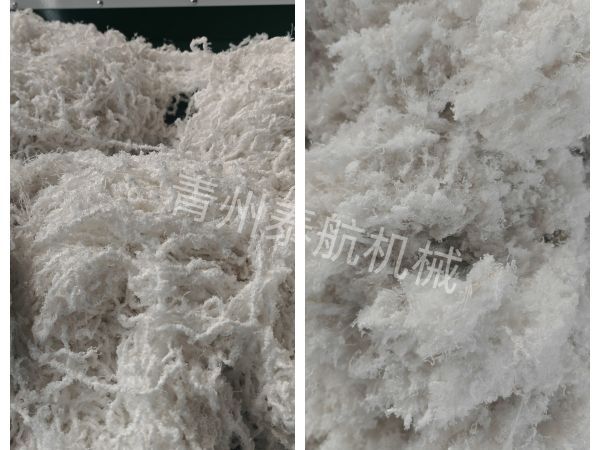 棉線(xiàn)切碎效果對(duì)比